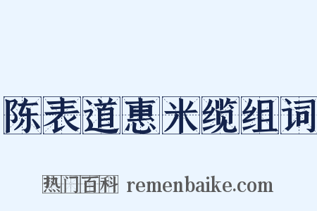陈表道惠米缆组词是什么意思的图片